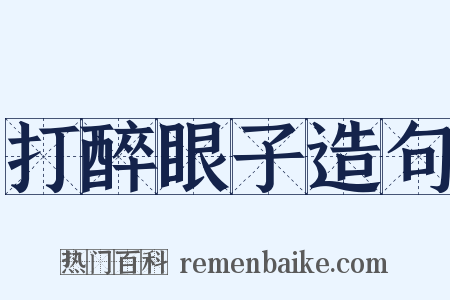 打醉眼子造句是什么意思的图片